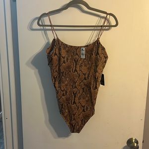 Bet express snake skin print bodysuit